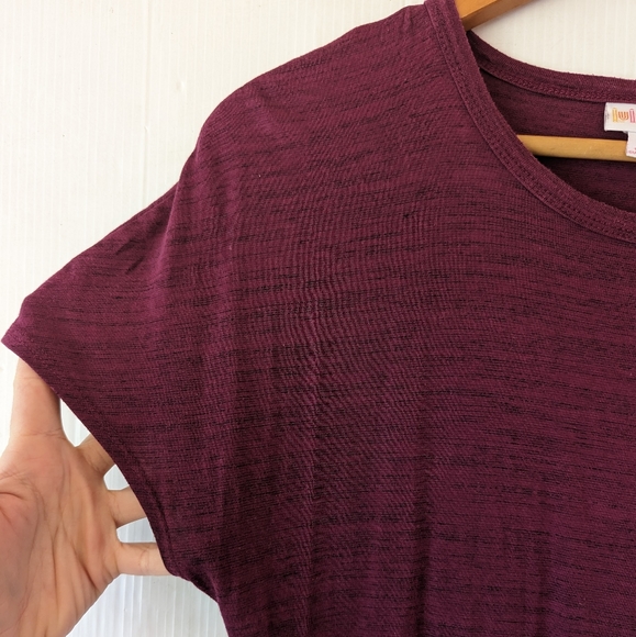 LULAROE Maria heathered purple maxi dress modest conservative - Picture 5 of 10